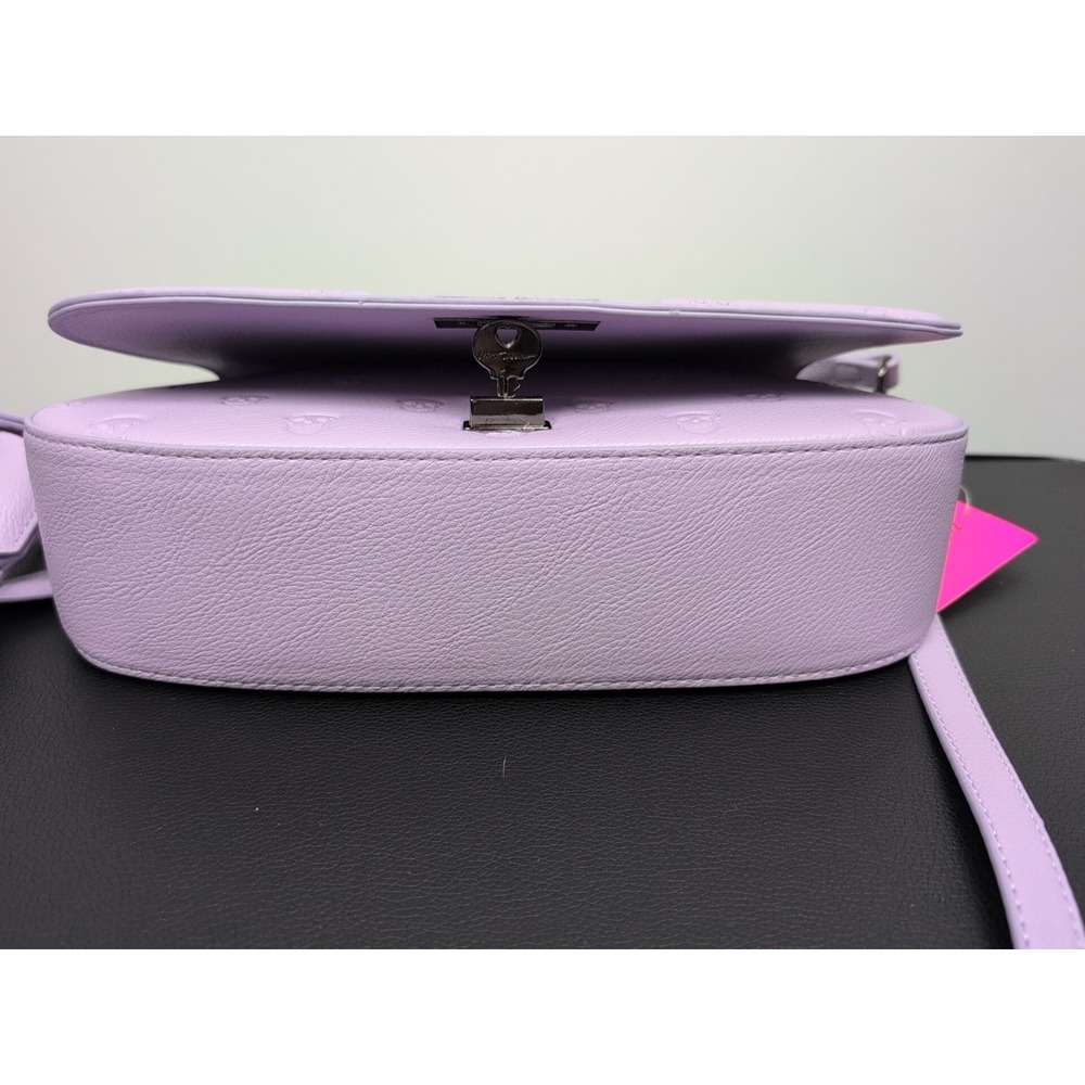 BETSEY JOHNSON Purse Skulls Embossed Crossbody Bag XOMARCI‎ Lavender NWT - Picture 8 of 8